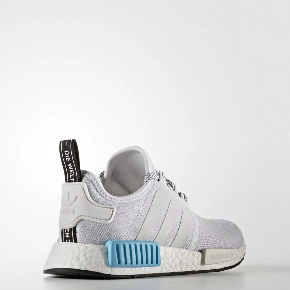 Adidas NMD_R1 Kids White-Bright Cyan