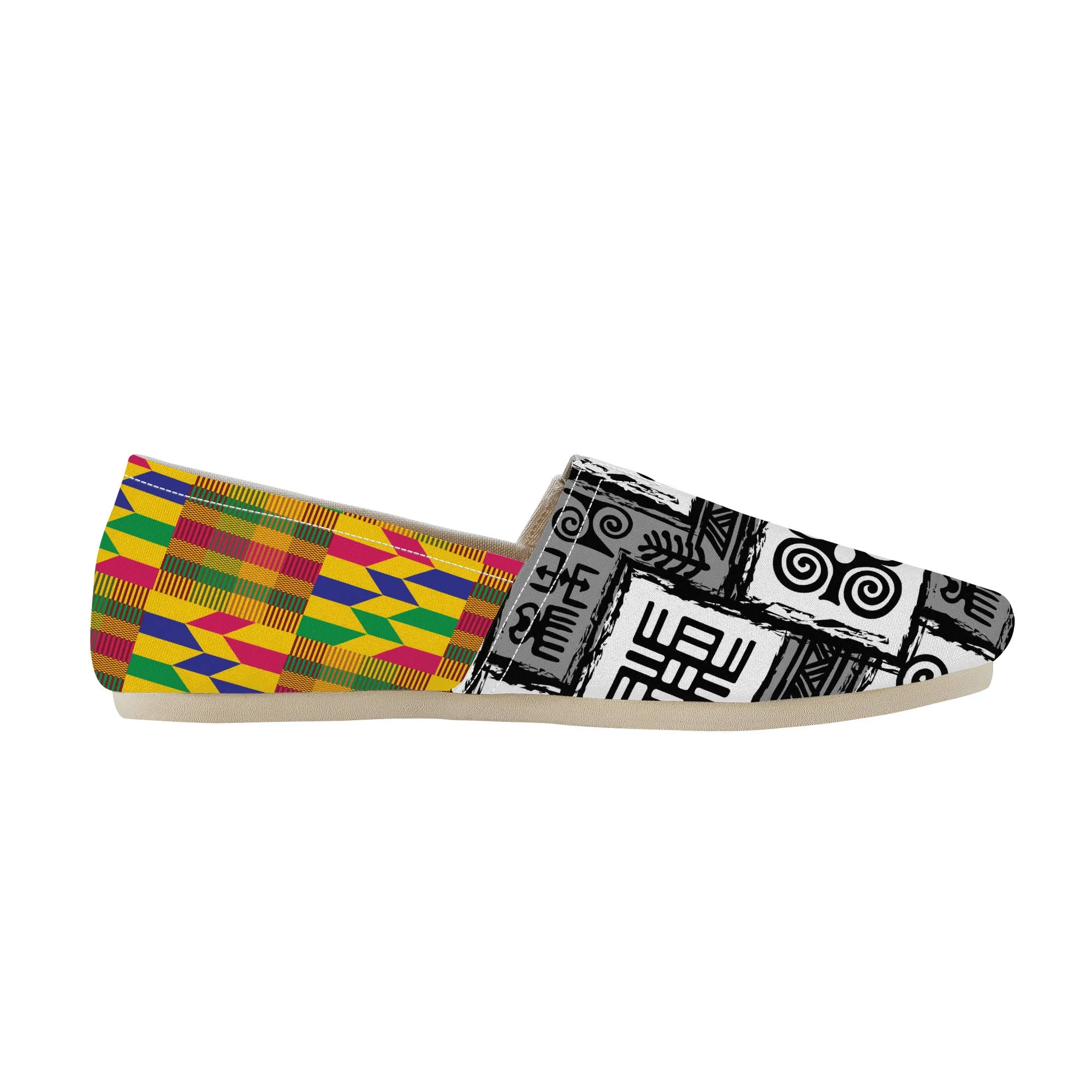 Adinkra Nsonso-Kente Slip-on Canvas