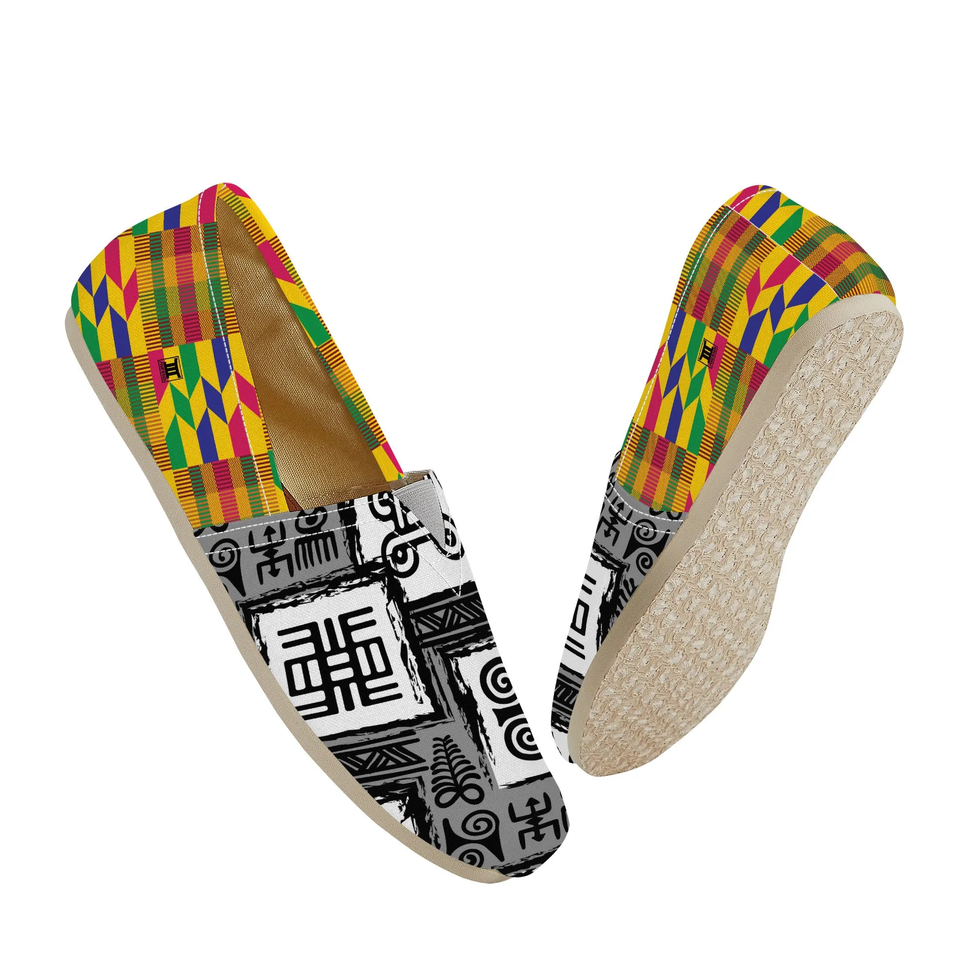 Adinkra Nsonso-Kente Slip-on Canvas