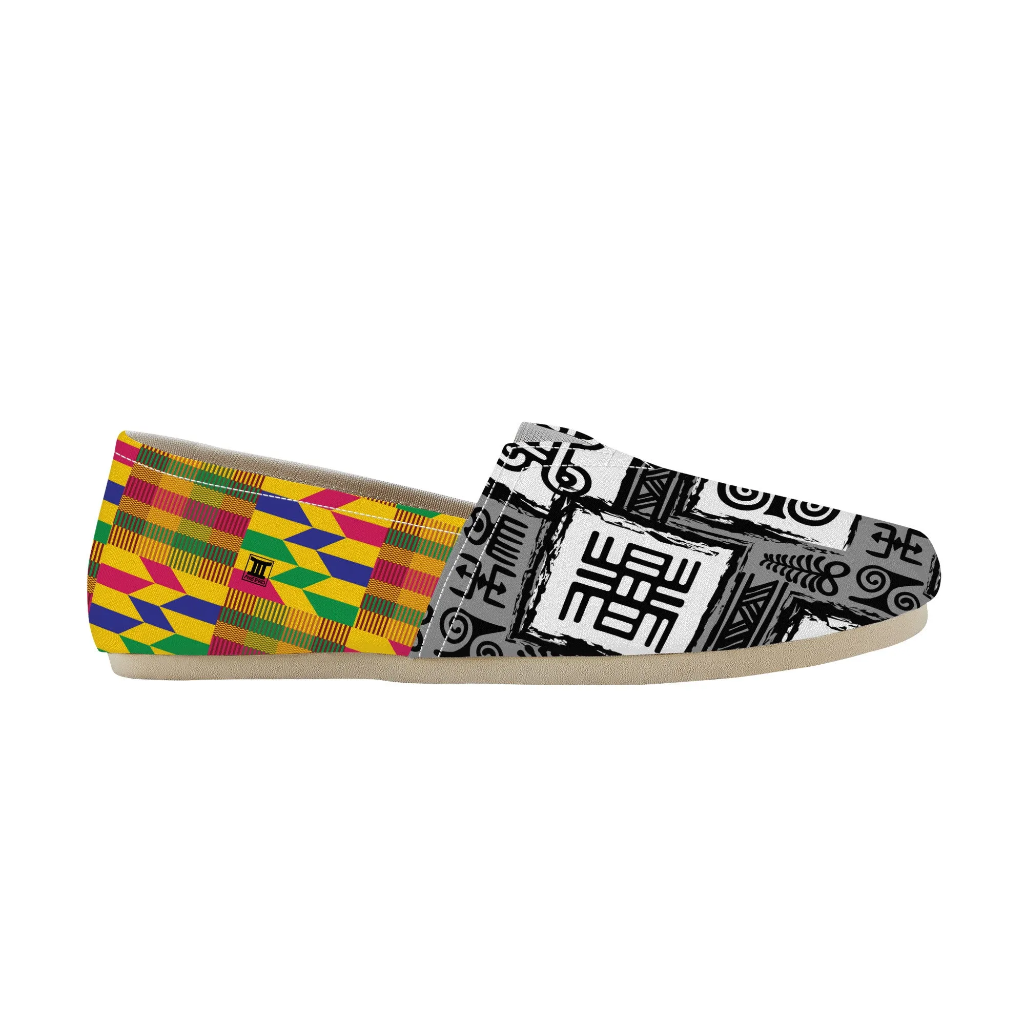 Adinkra Nsonso-Kente Slip-on Canvas