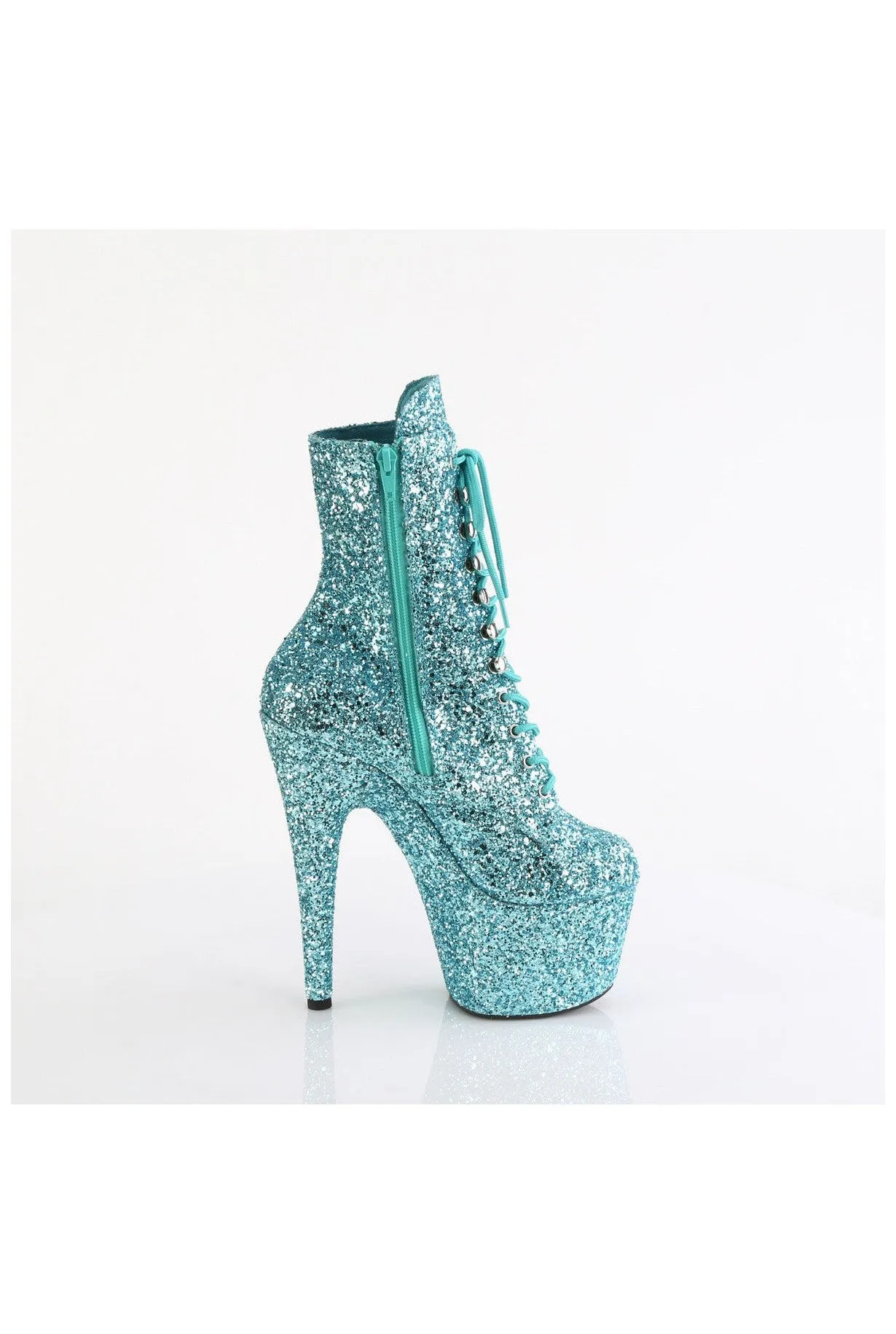 ADORE-1020GWR Turquoise Glitter Ankle Boot