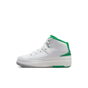 AIR JORDAN 2 RETRO PS - WHITE/LUCKY GREEN-SAIL-LT STEEL GREY