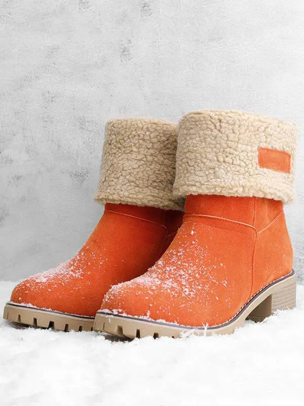 Ankle Fur Lined Snow Boots