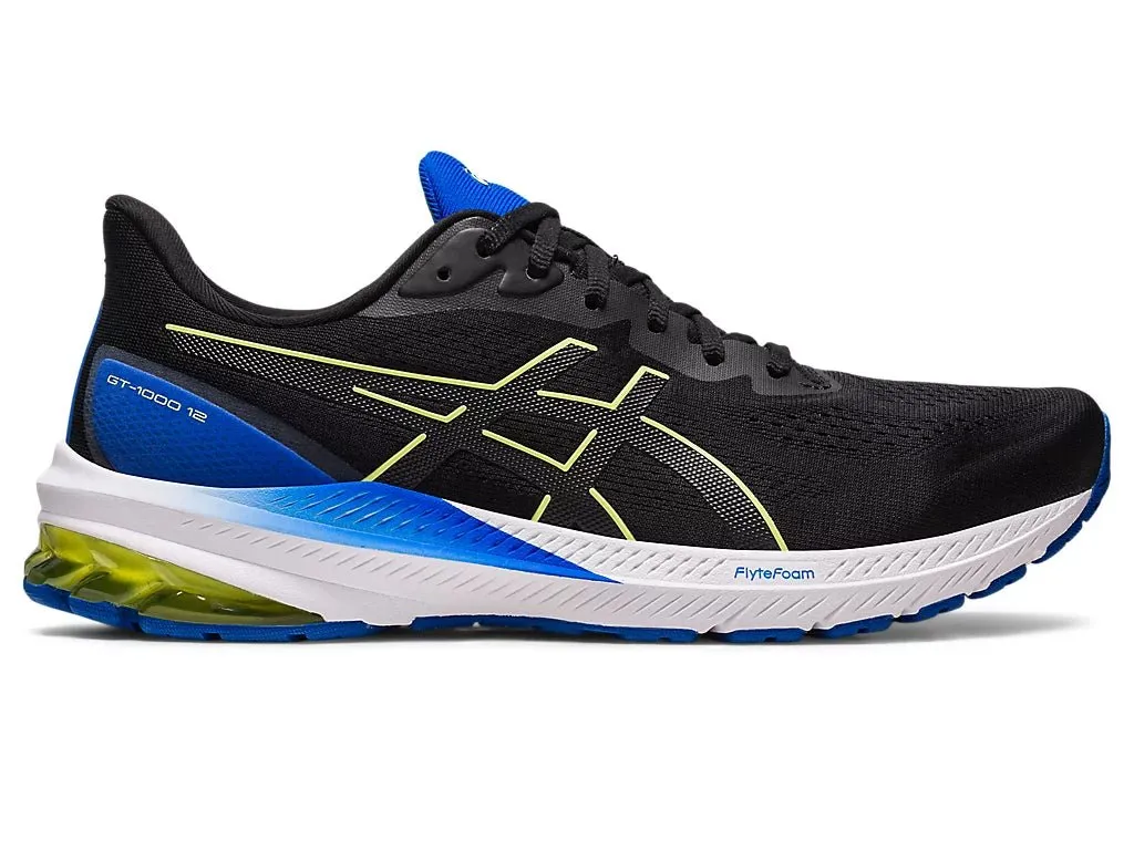 ASICS MEN'S GT 1000-12 BLACK/YELLOW SHOES