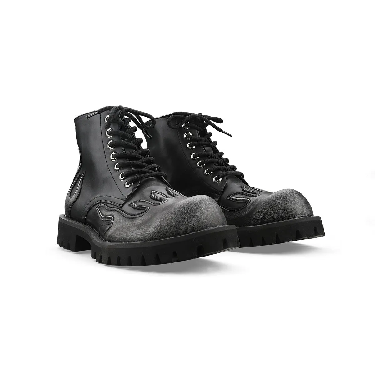 Black Flame Martin Boots