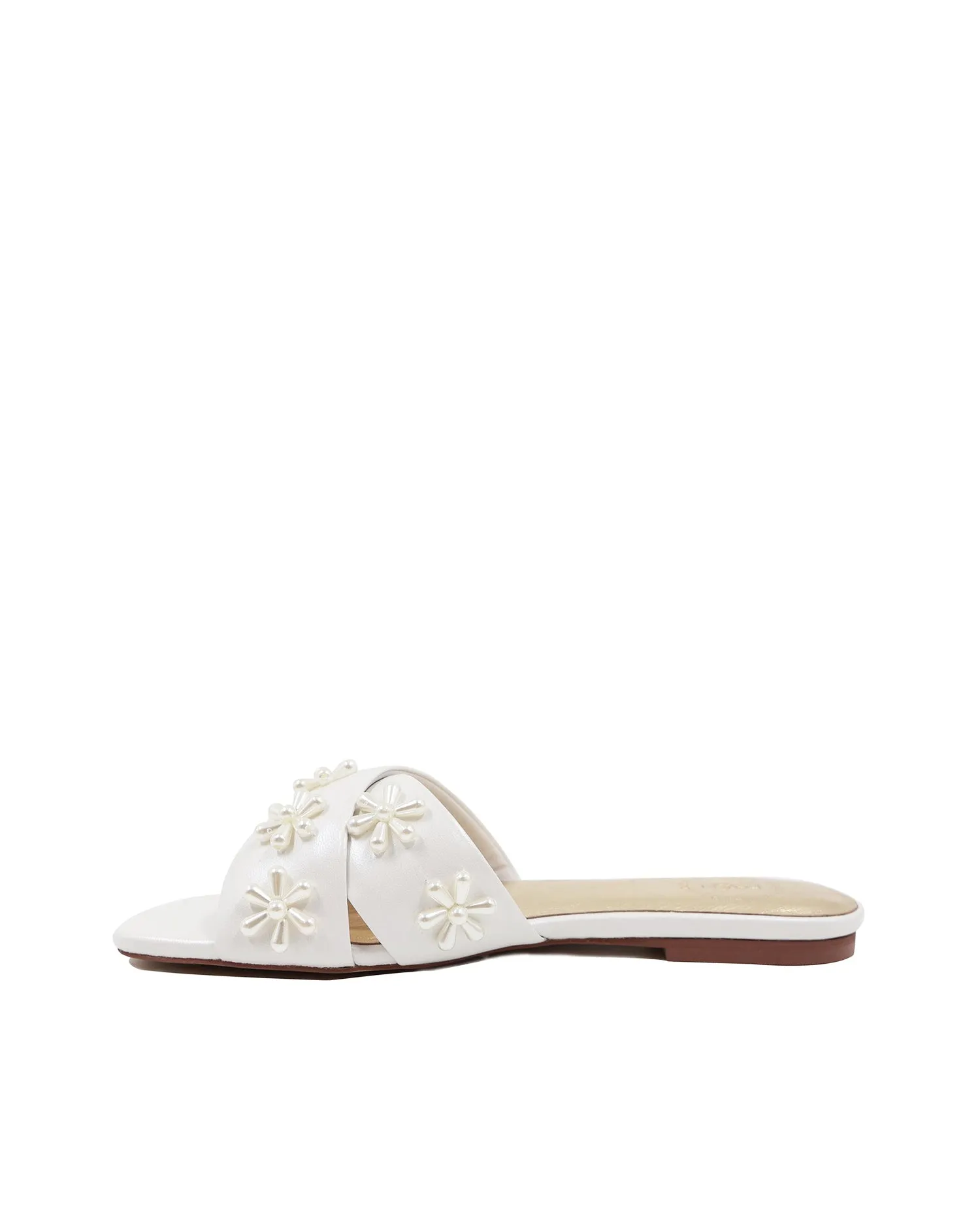 BLOOM FLATS - IVORY PEARL EMBELLISHED FLATS - FINAL SALE