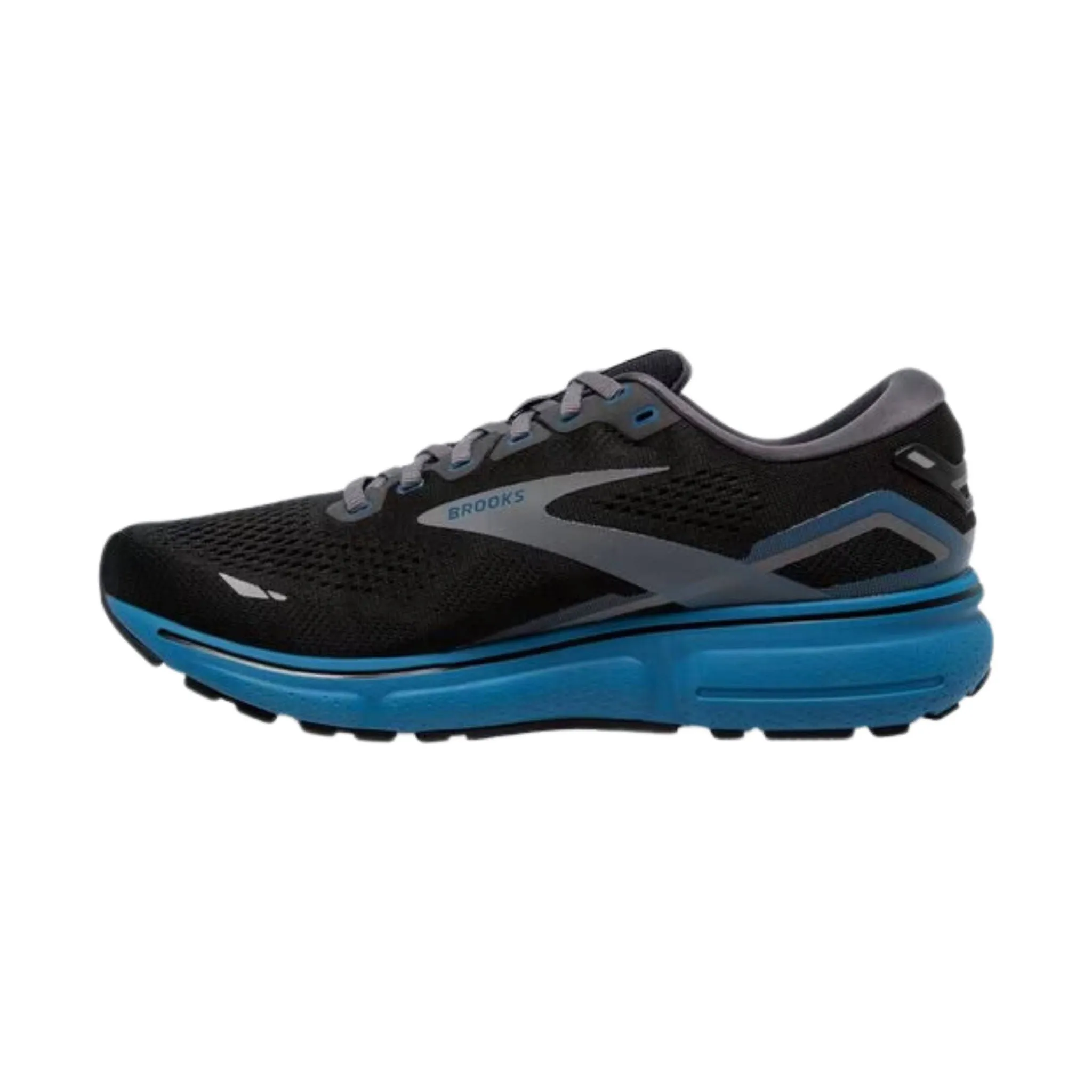 Brooks Men's Ghost 15 Road Running Shoes - Black/Blackened Pearl/ Blue