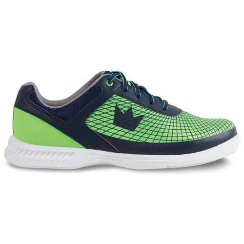 Brunswick Mens Frenzy Navy Green Bowling Shoes