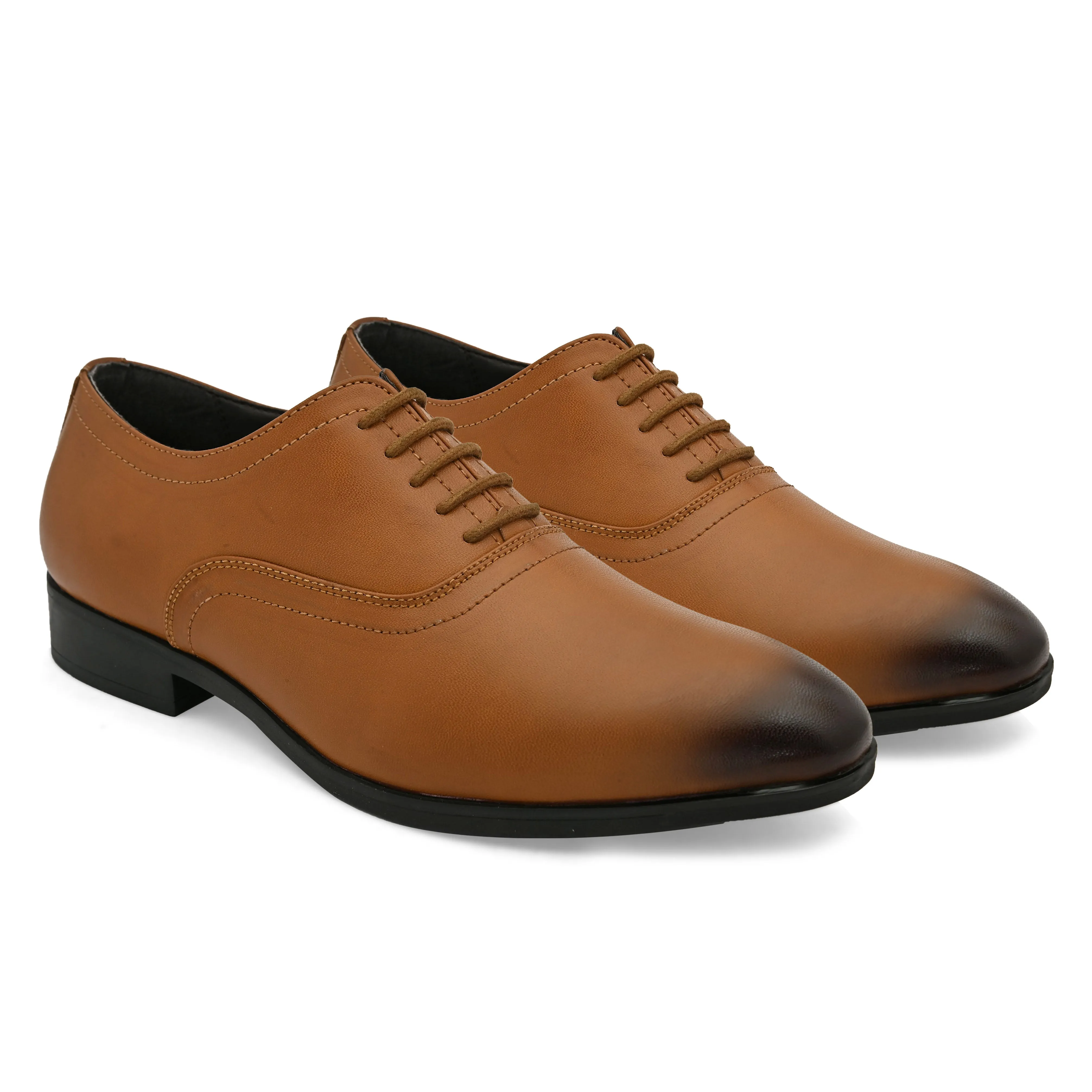 Buxom Tan Derby Shoes