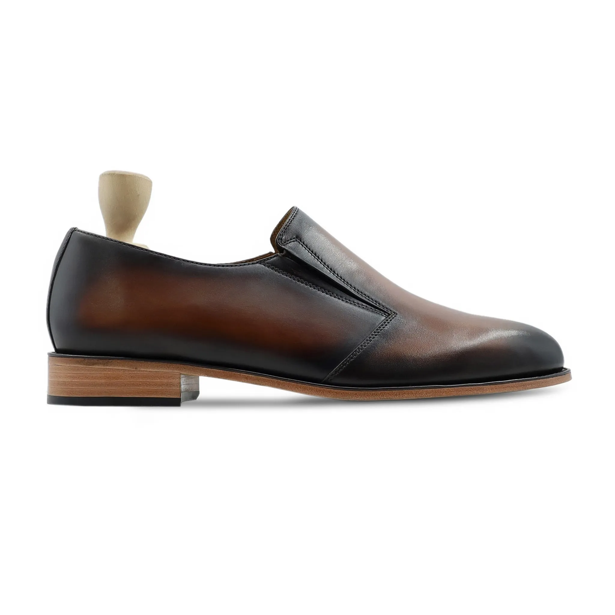 Cypraea - Men's Burnish Brown Calf Leather Loafer