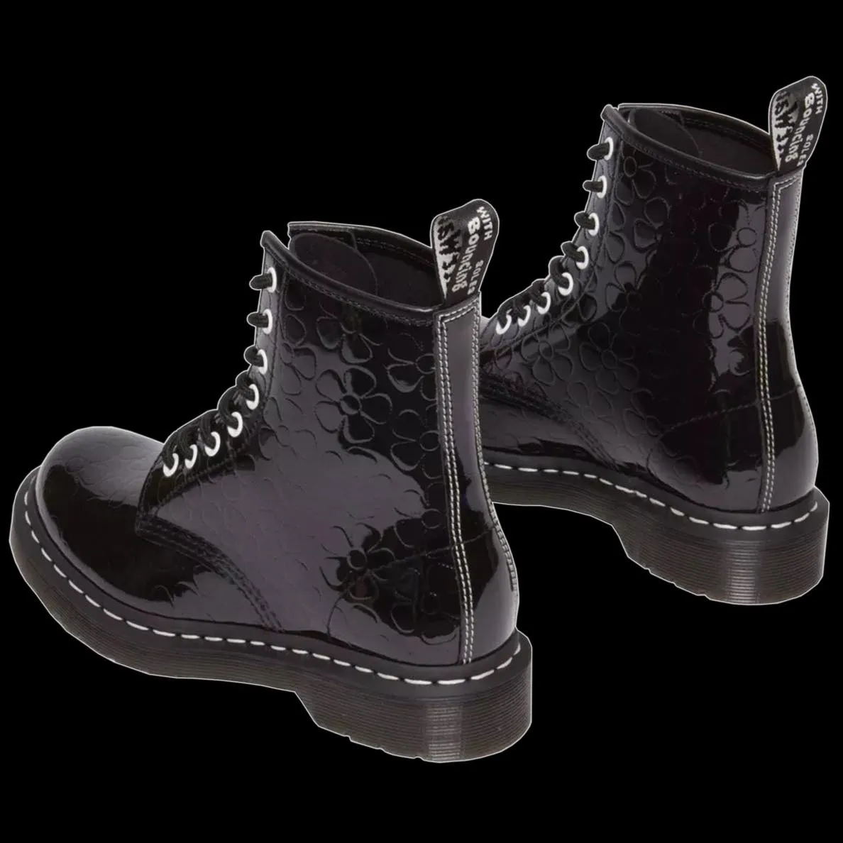 Dr Martens - 8 Black Patent Daisy Leather Boots