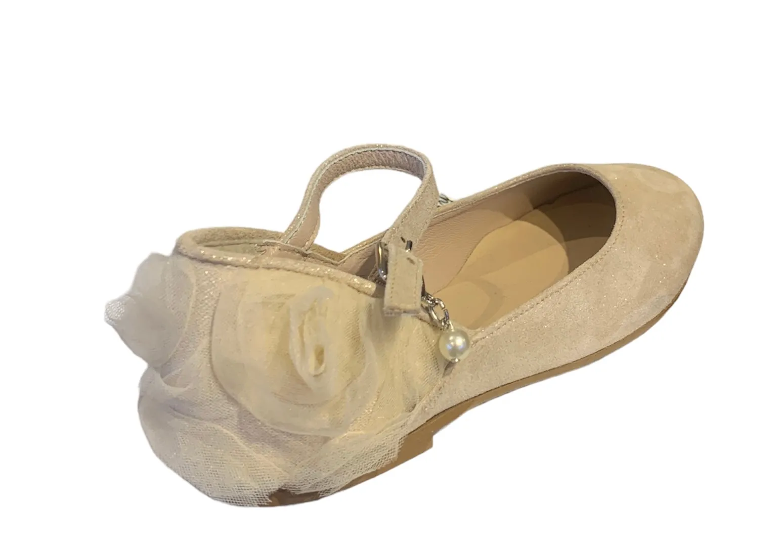 Girls Eli Papanatas taupe Designed Mary Janes