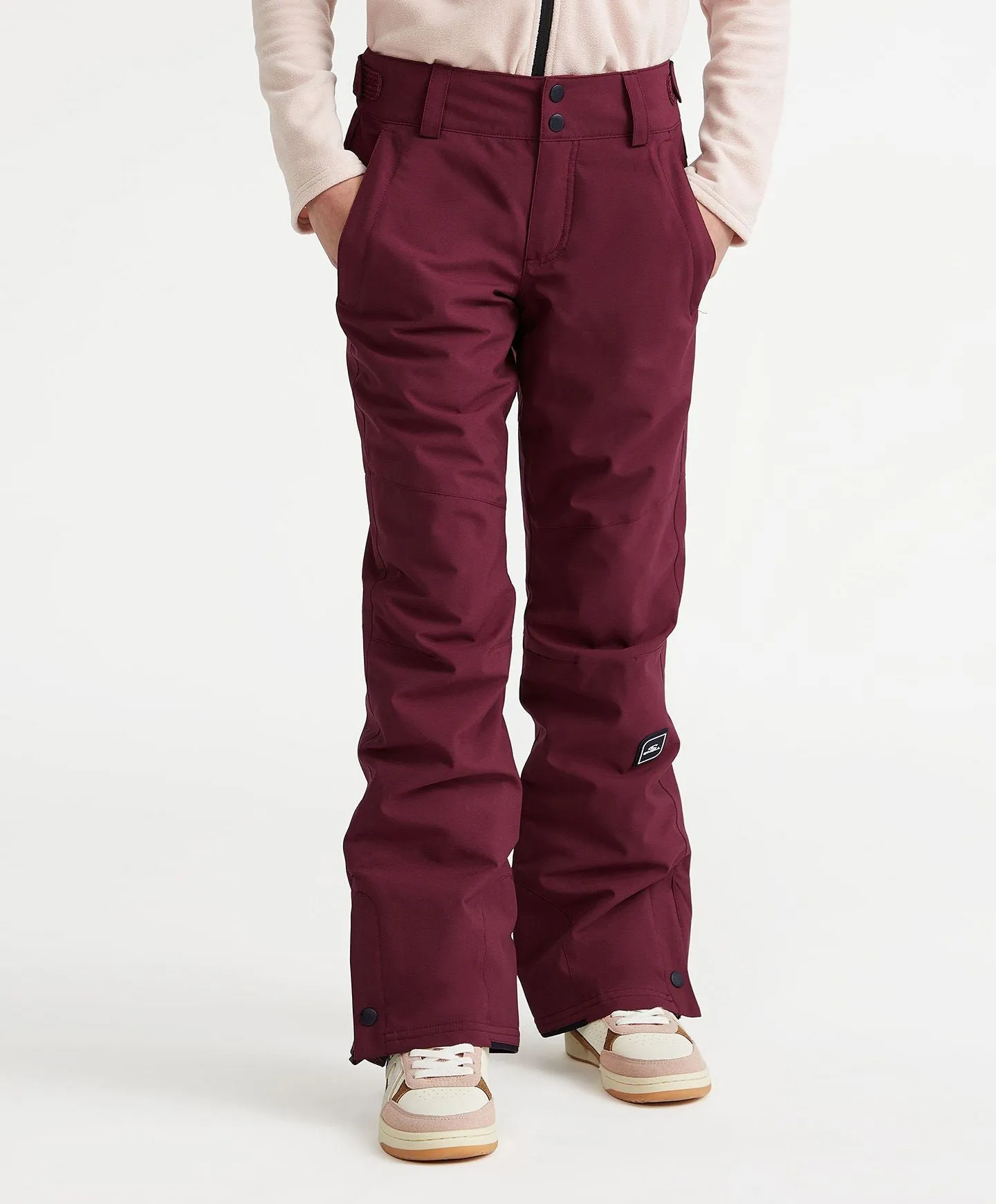 Girl's Star Snow Pants - Windsor Wine