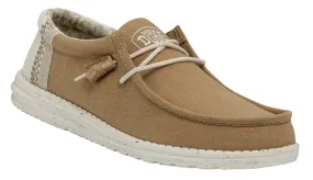 Hey Dude Wally Linen Natural Mens Casual Shoe