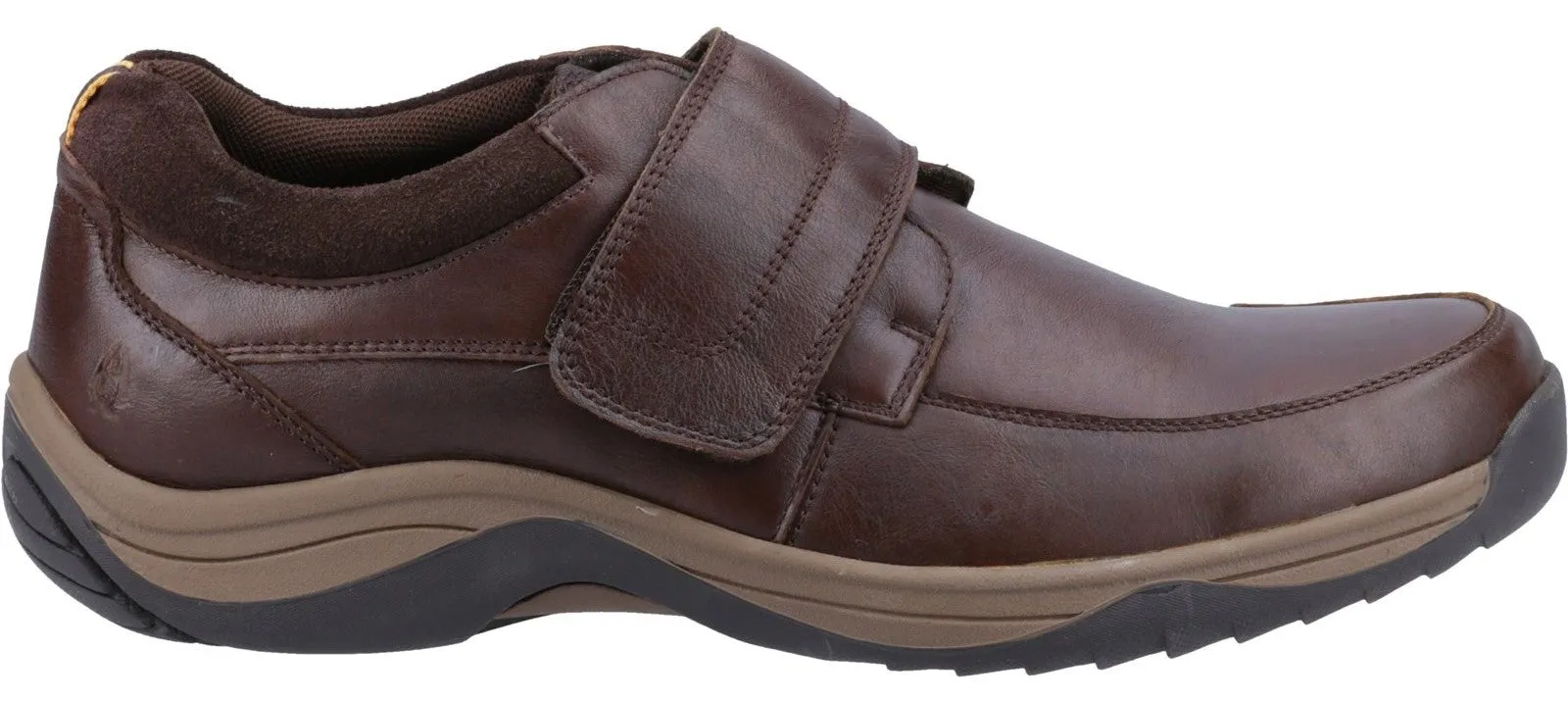 Hush Puppies Douglas Mens Leather Touch-Fastening Shoe