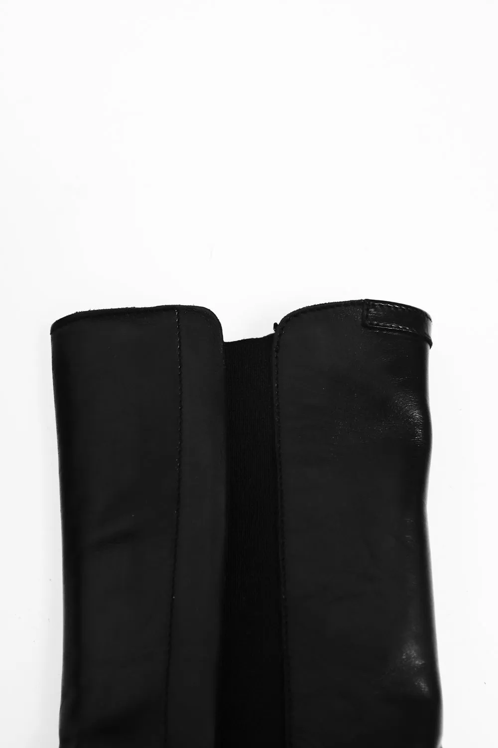 JIL SANDER BLACK LEATHER BOOTS 37