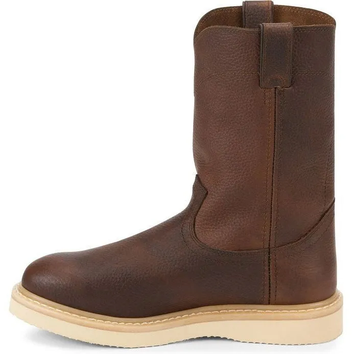 Justin Men's Axe 10 Soft Toe Wedge Western Work Boot -Brown- WK4908