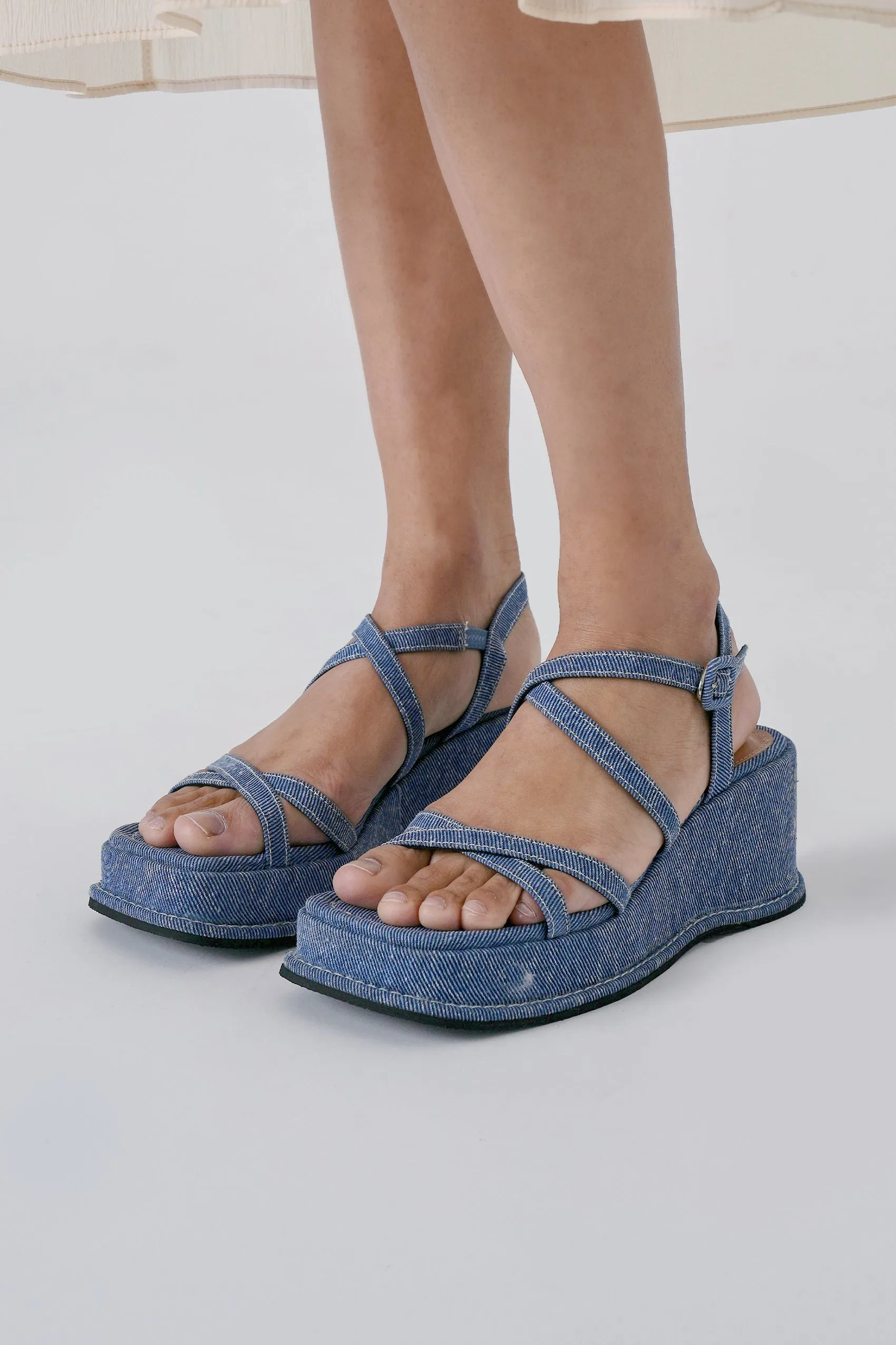 Kaely Platform Heels, Denim