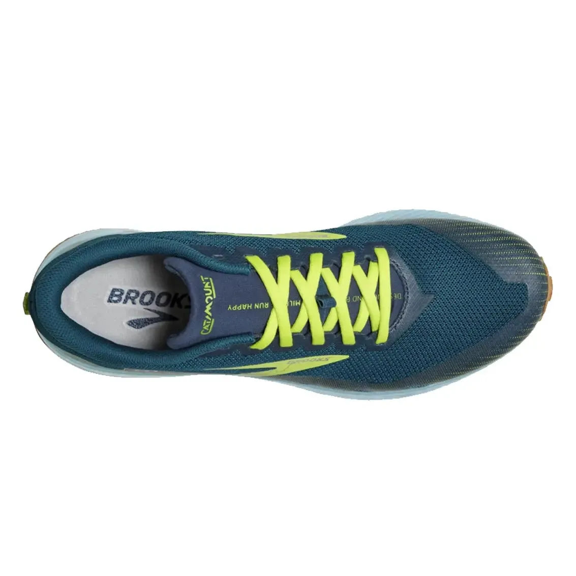 Mens Brooks Catamount - Blue / Lime / Biscuit