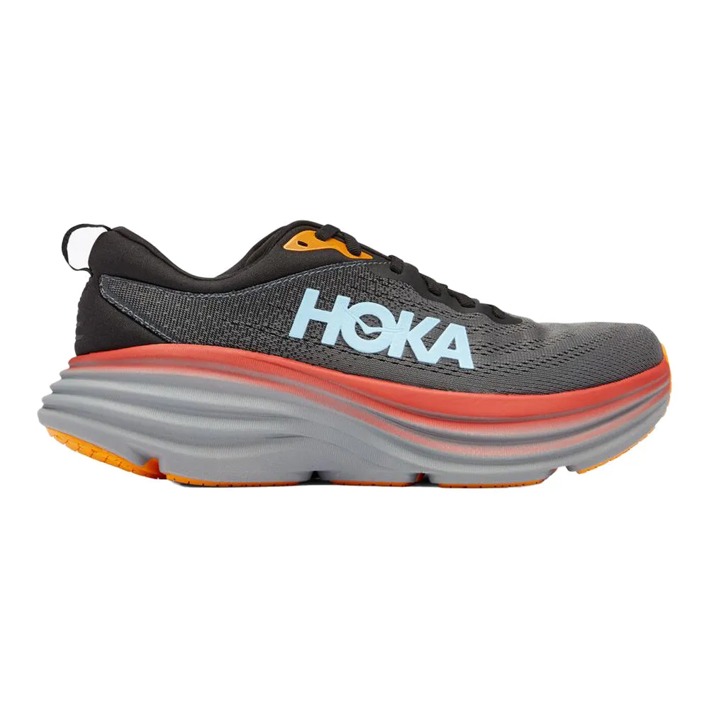 Men's Hoka One One Bondi 8, Anthracite/Castlerock, 9.5 2E Wide