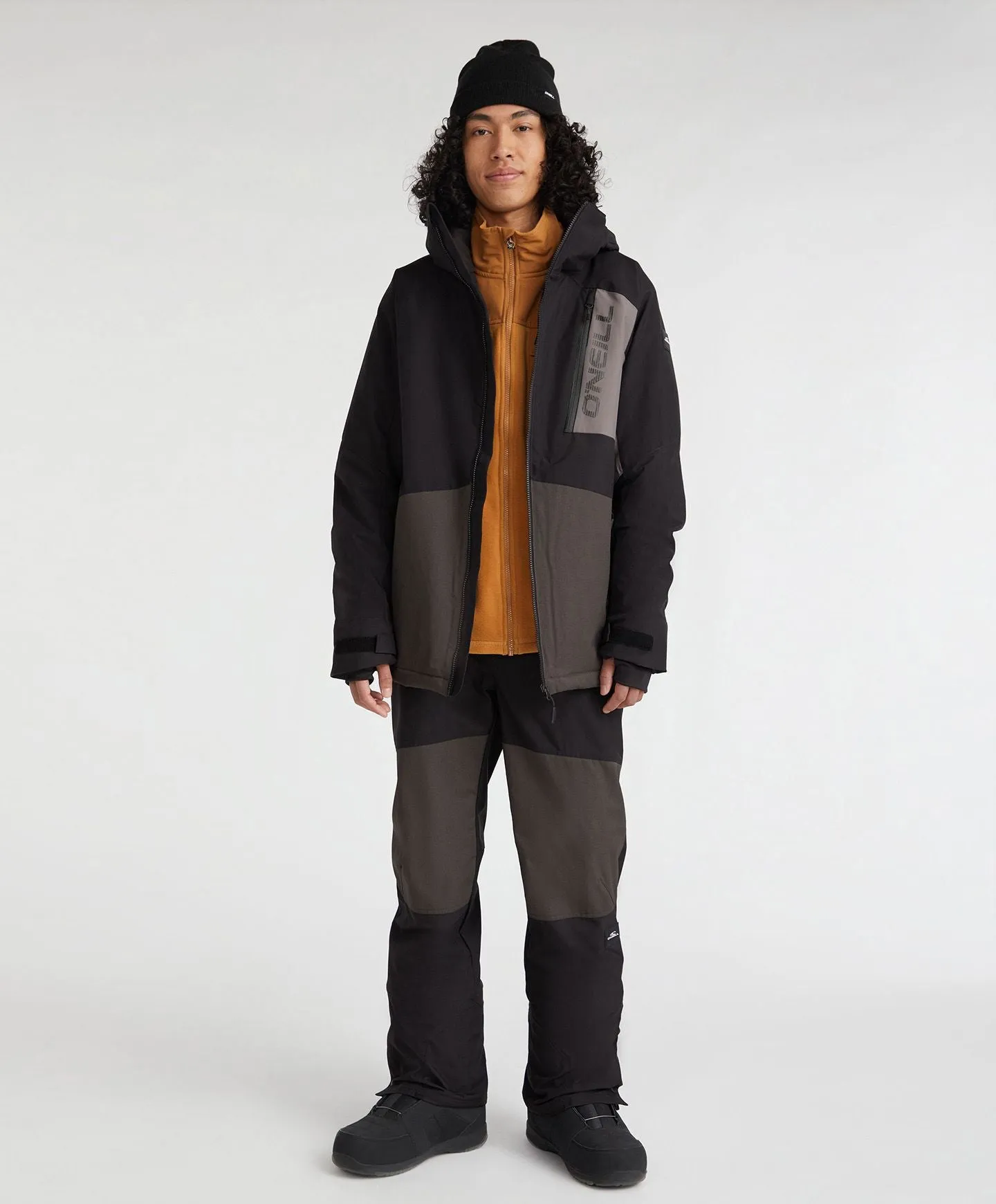 Men's Jacksaw Snow Jacket - Black Out Colour Block