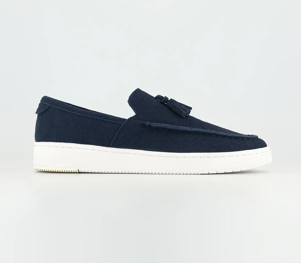 Mens Toms Trvl Lite Penny Loafers Navy Suede