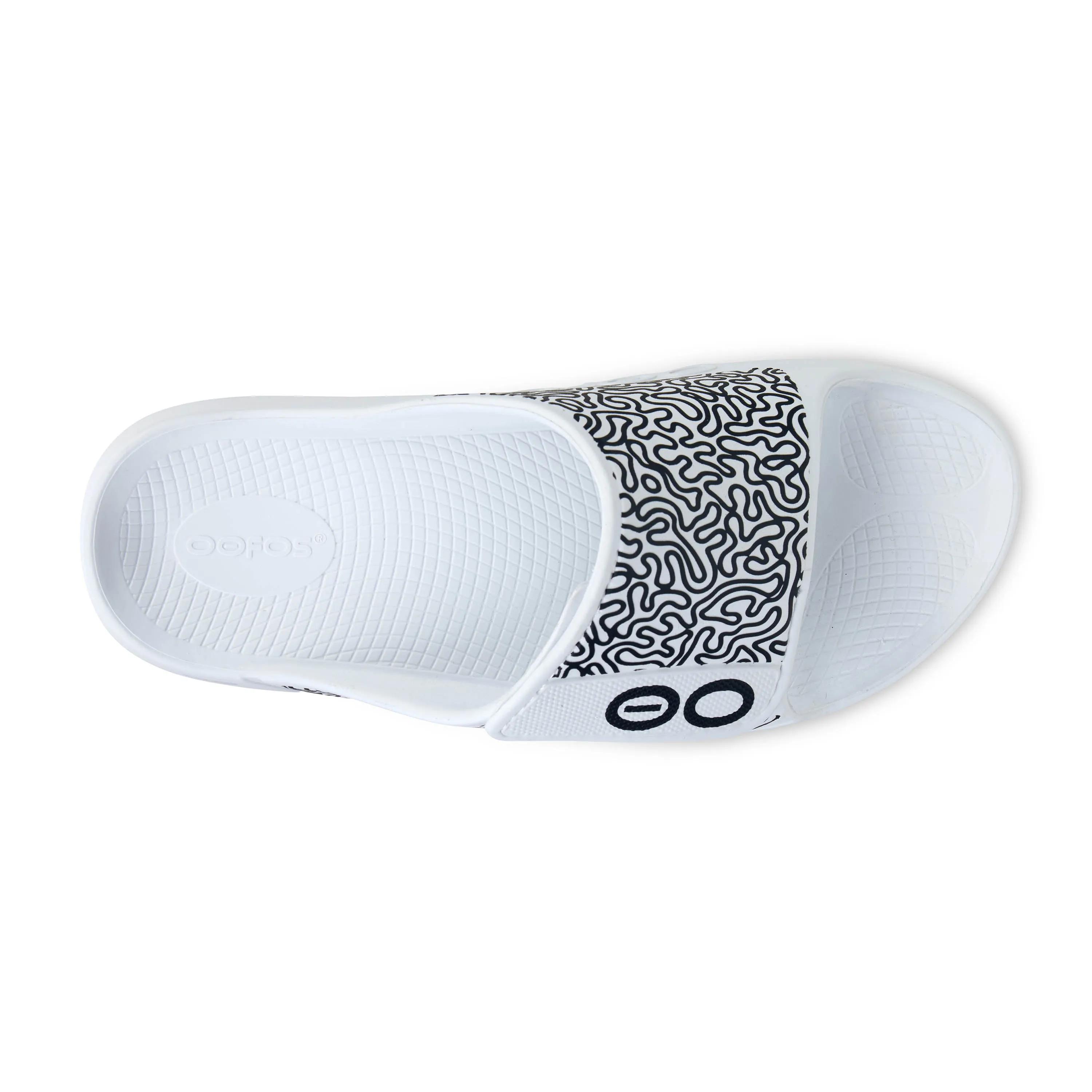 OOFOS OOAHH FLEX SLIDE WHITE