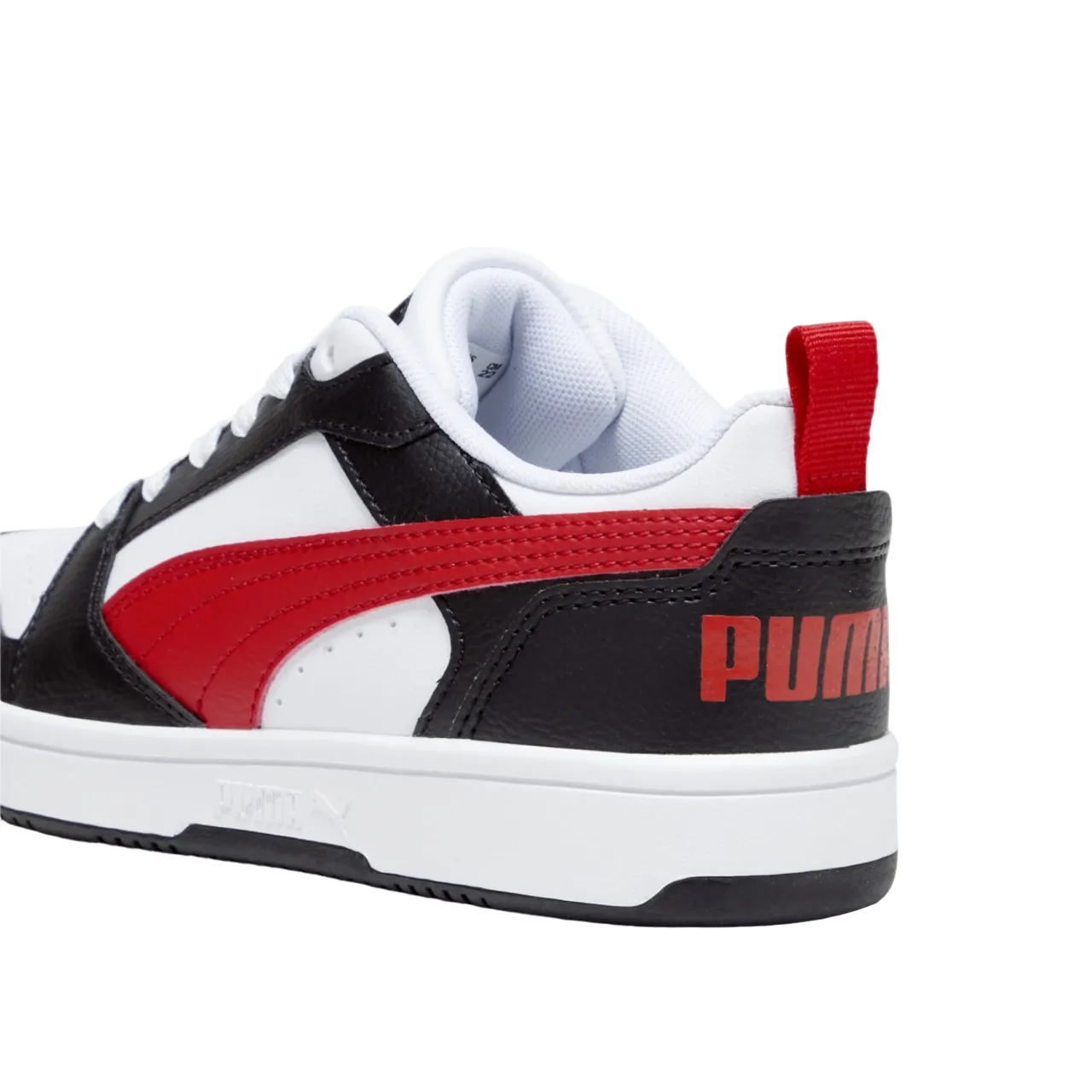 Puma Rebound v6 boys' sneakers shoe 393833-04 white-black-red