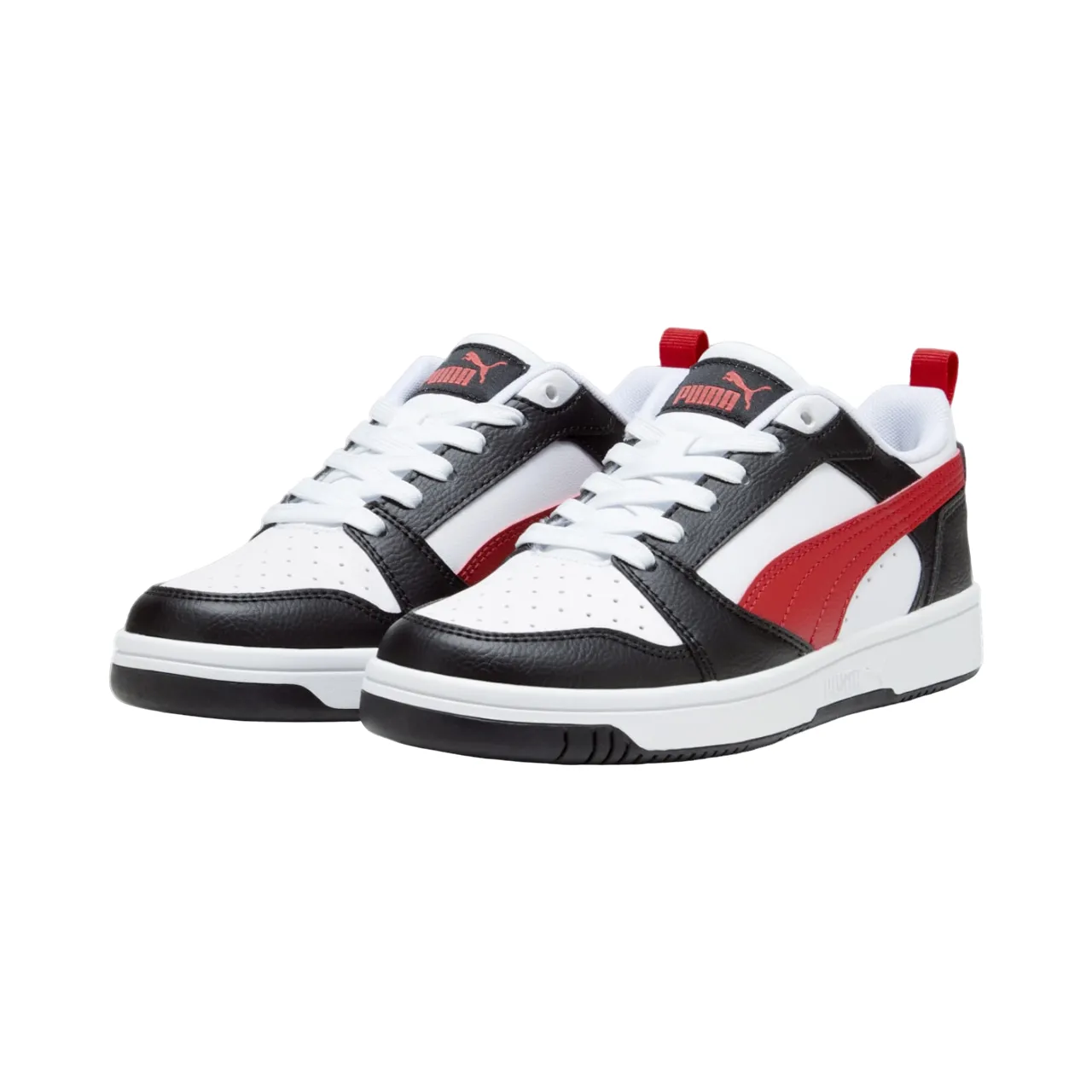 Puma Rebound v6 boys' sneakers shoe 393833-04 white-black-red