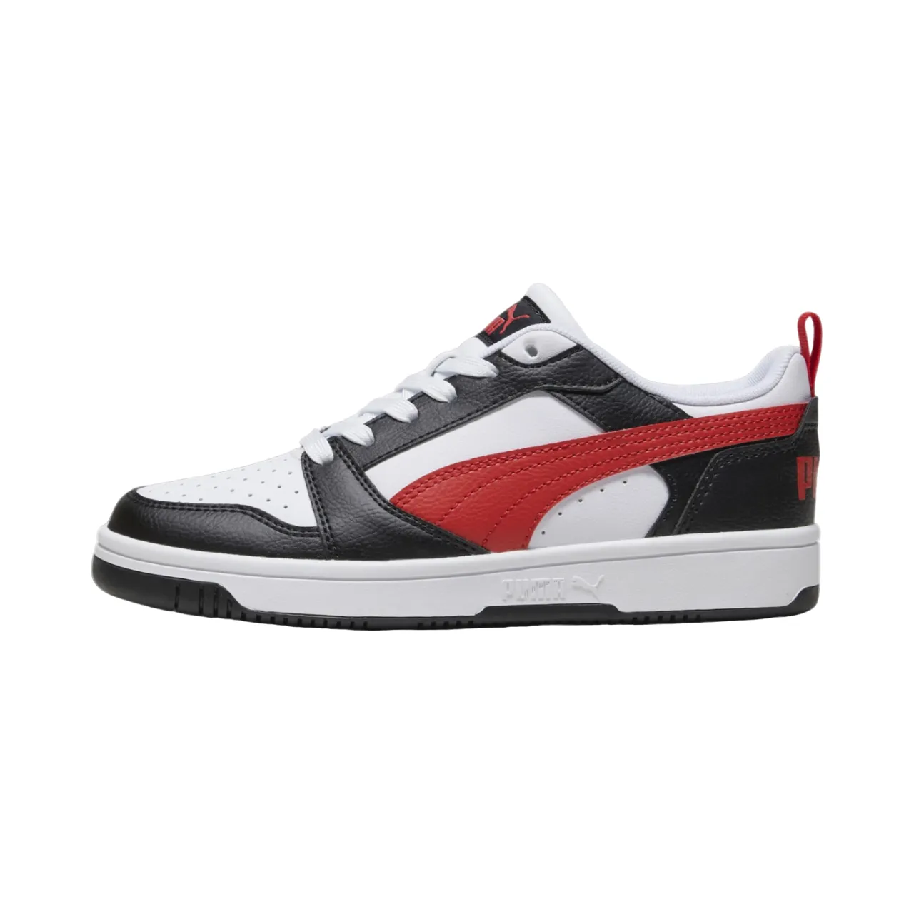 Puma Rebound v6 boys' sneakers shoe 393833-04 white-black-red