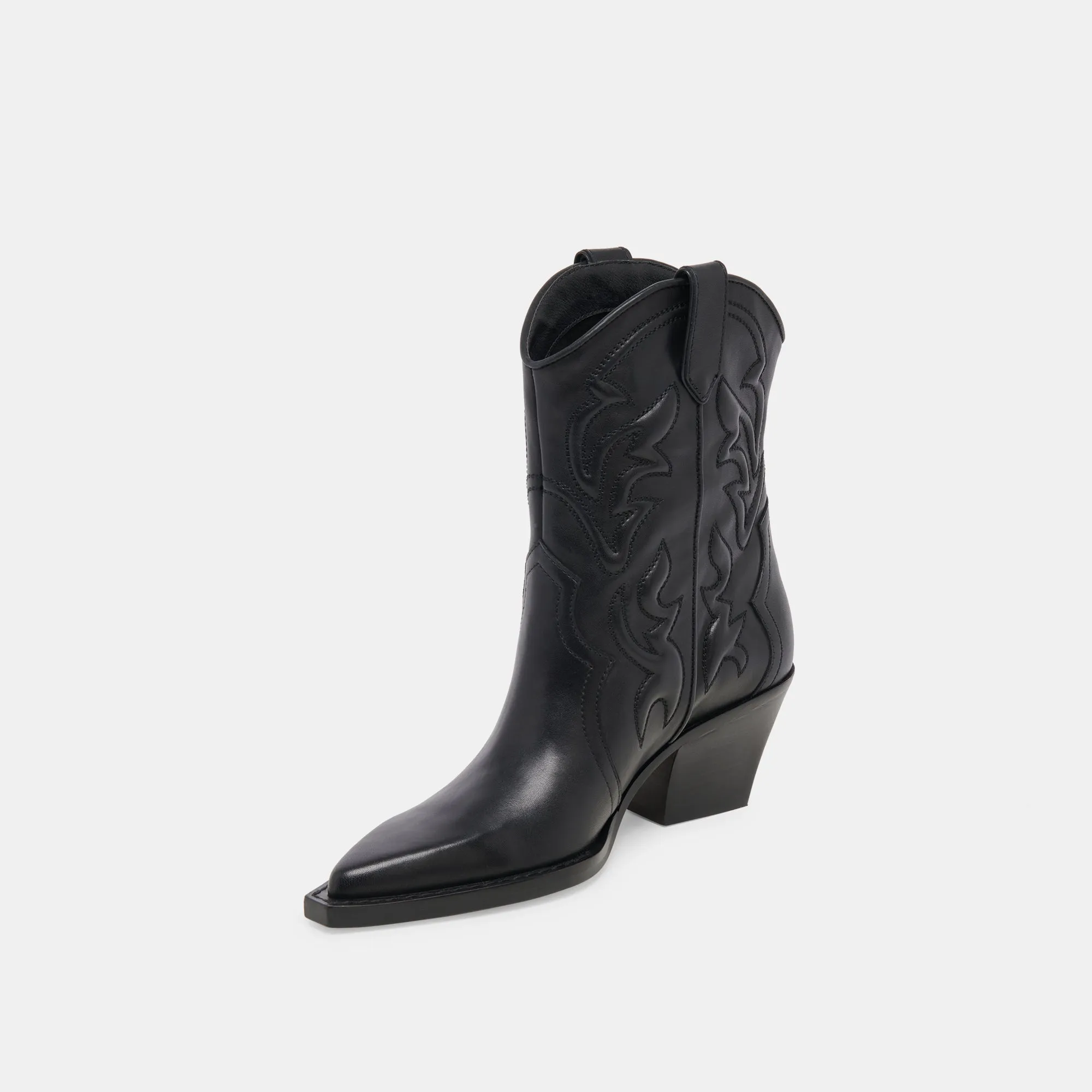 RIMONA BOOTIES BLACK LEATHER