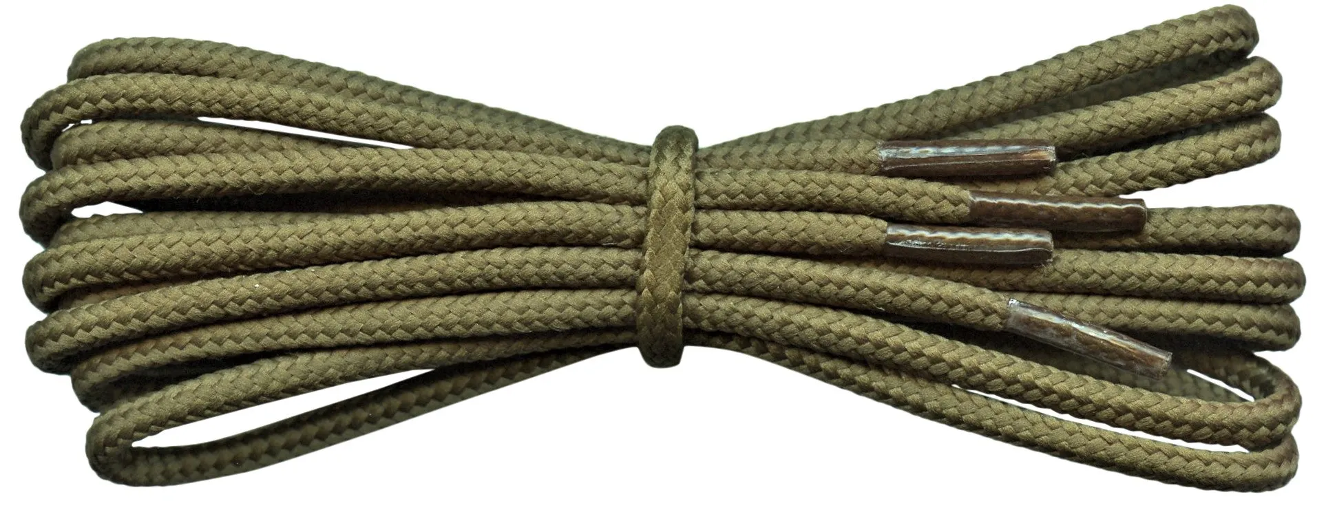 Round 4 mm Olive boot laces for walking and casual boots Dr Martens