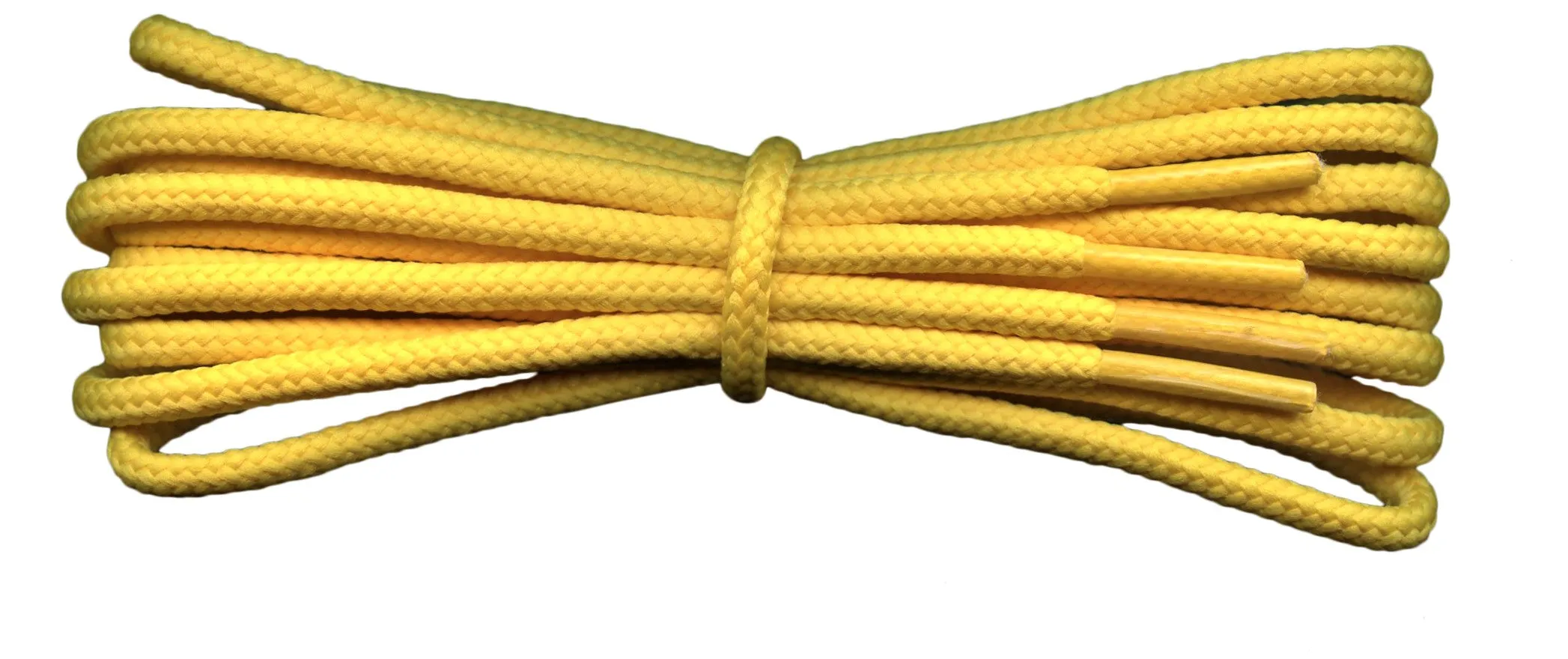 Round 4 mm Yellow boot laces for walking and casual boots Dr Martens