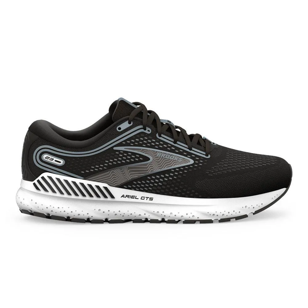 Women's Brooks Ariel GTS 23, Black/Grey/White, 9.5 B Medium