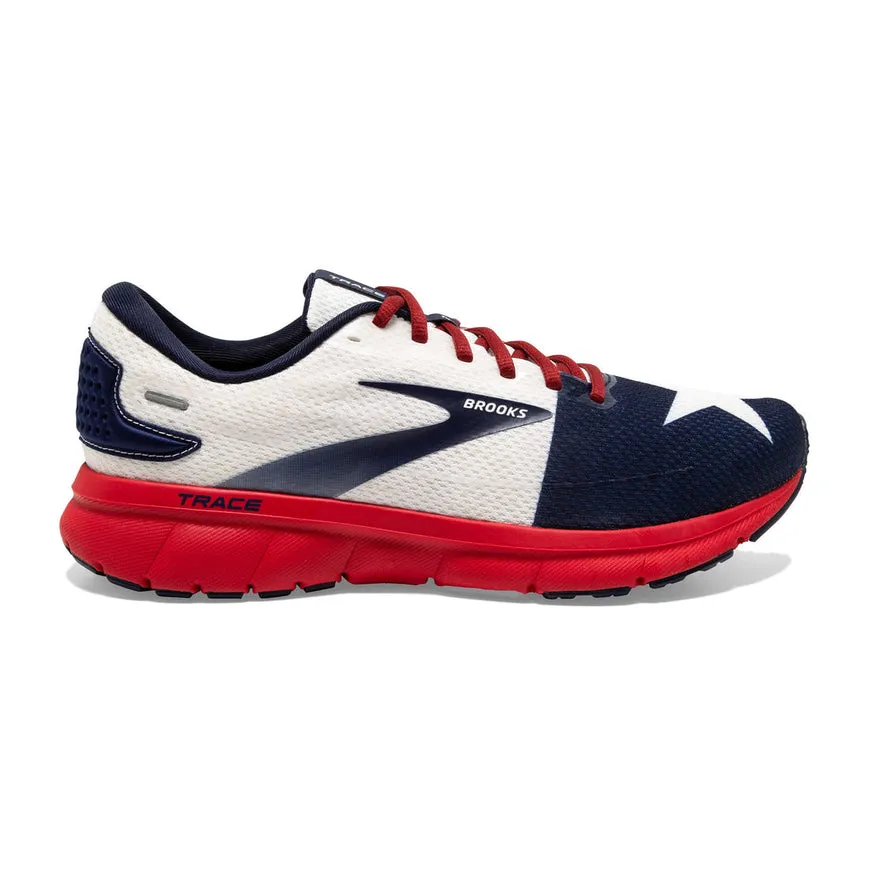 Women's Brooks Trace 2, Red/White/Navy, 5.5 B Medium