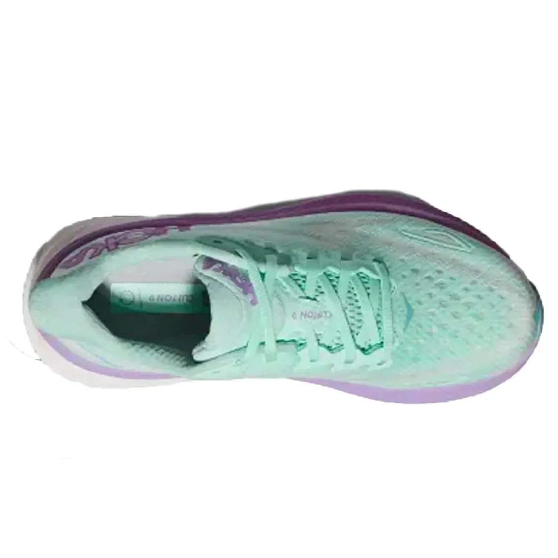 Womens Hoka Clifton 9 (Wide) - Sunlit Ocean / Lilac Mist