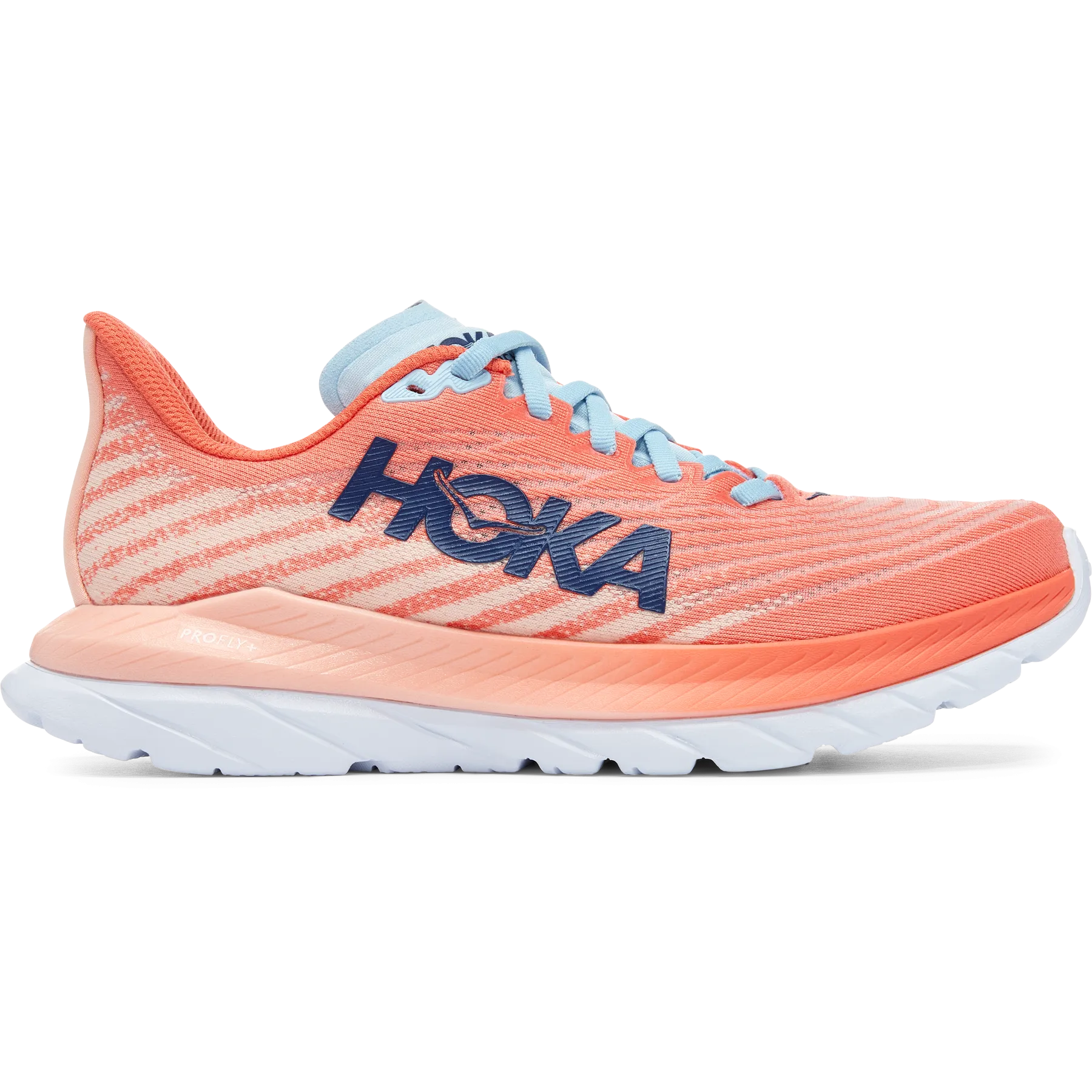 Women's Hoka One One Mach 5, Camellia/Peach Parfait, 10 B Medium